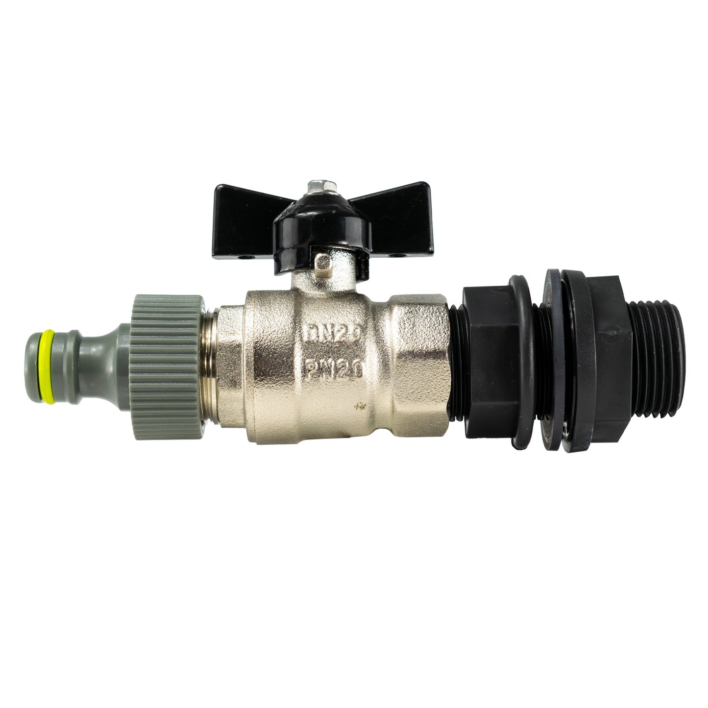 AP Supplies Water Butt Kit 1/2” BSP with Metal Bib Valve and Quick Connect Outlet