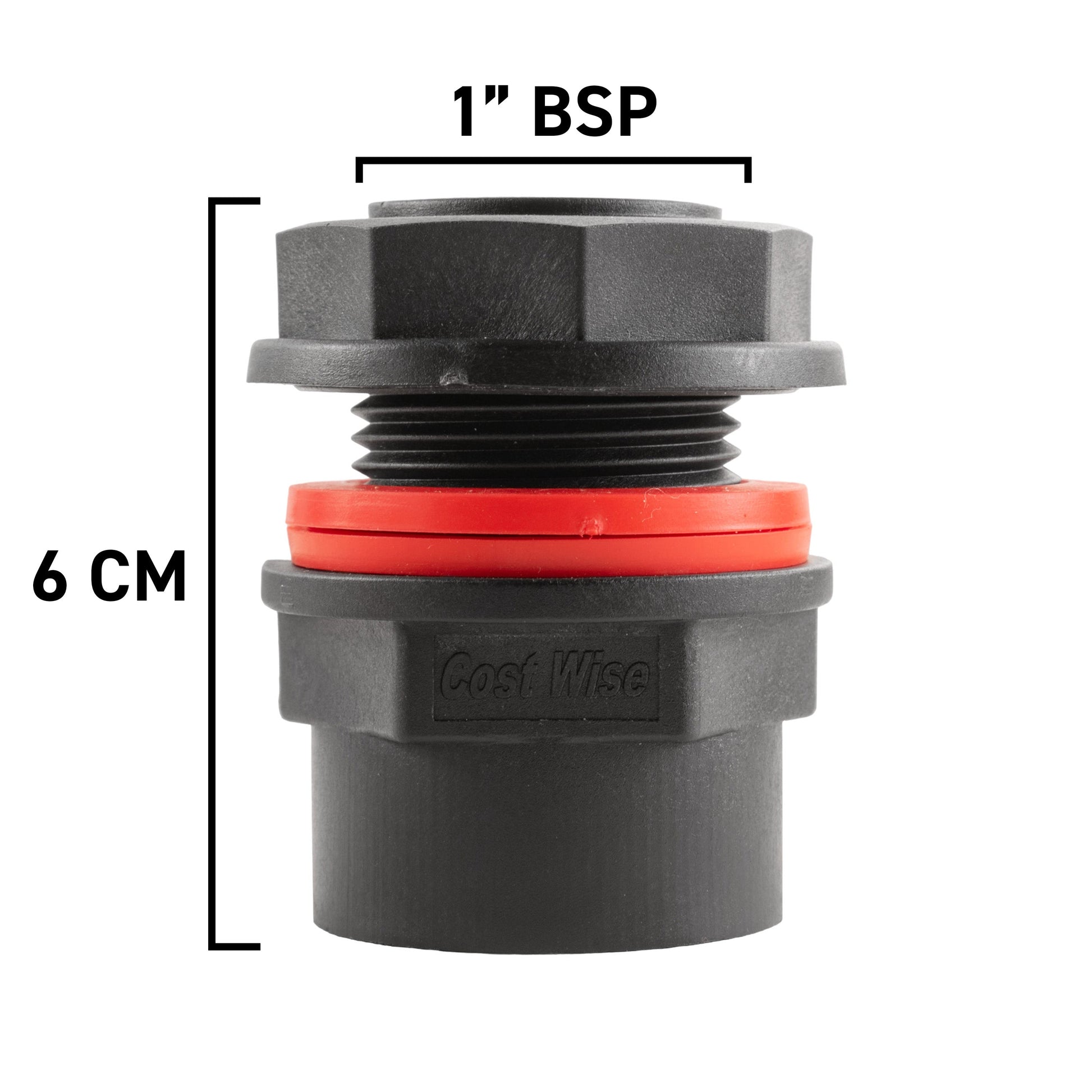 AP Supplies Water Butt 1" BSP Male With Female Outlet and Drill Bit