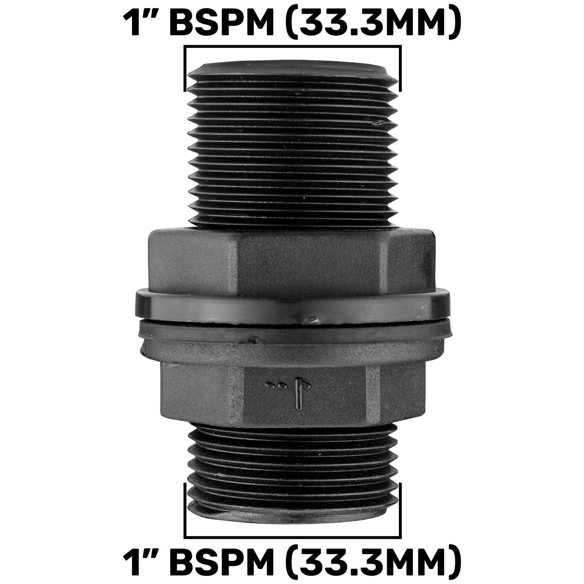 AP Supplies 1” BSP Water Butt Fitting with 20mm MDPE Straight
