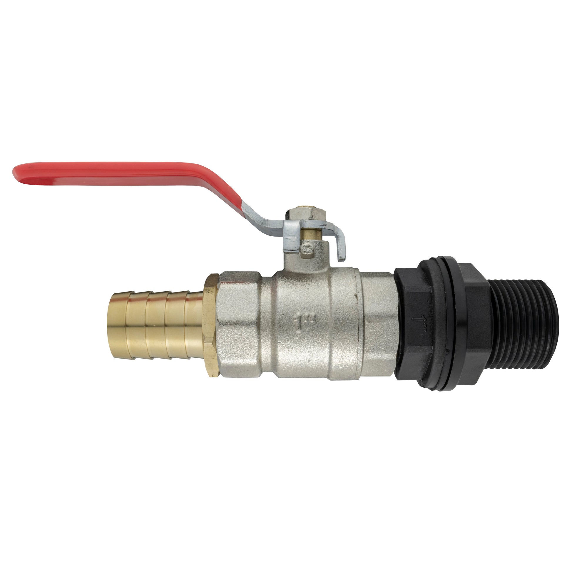 AP Supplies Water Butt Kit 1” BSP with Lever Valve and 25mm Brass Barb
