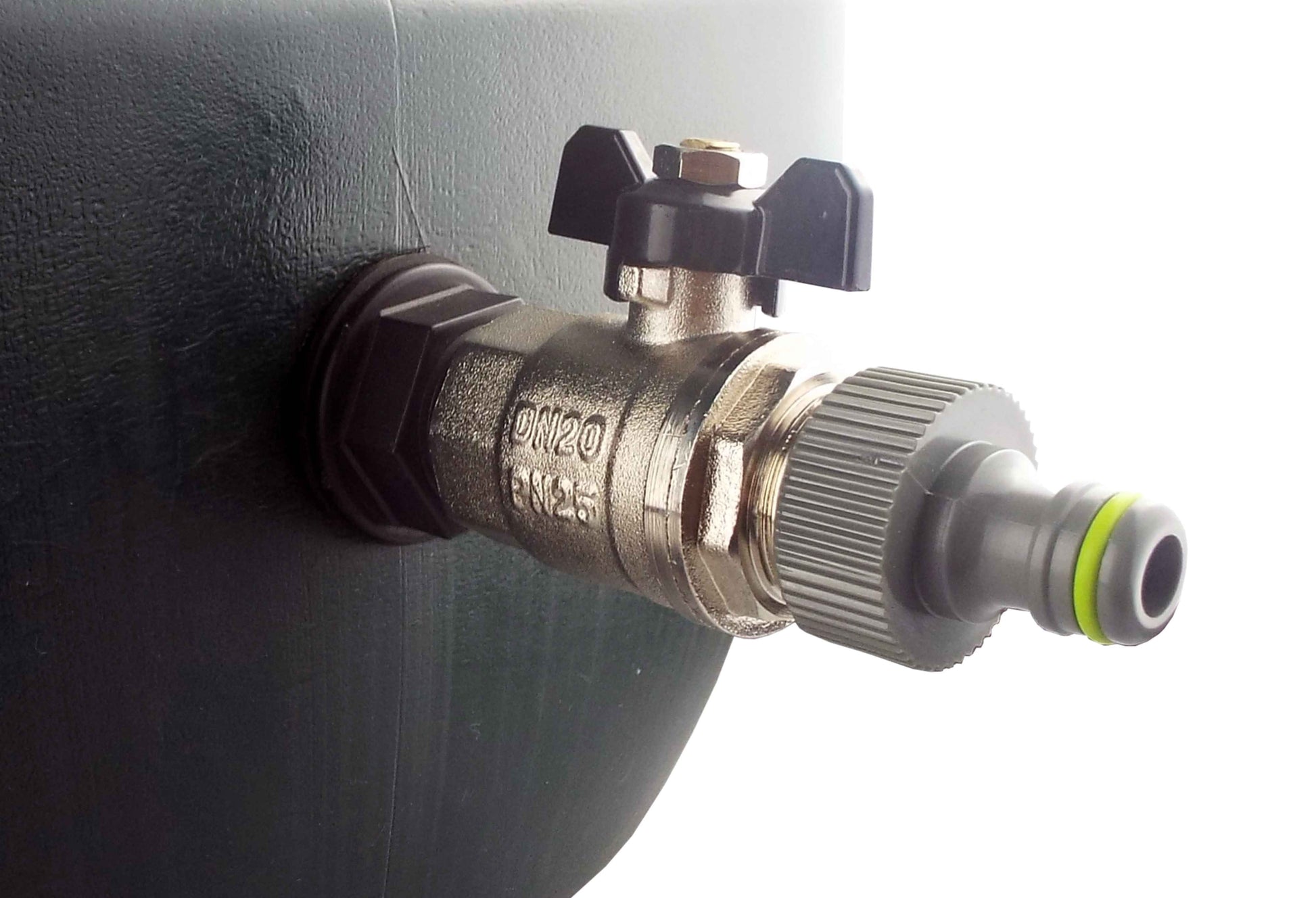 AP Supplies Water Butt Kit 3/4” BSP with Metal Bib Valve and Quick Connect Outlet