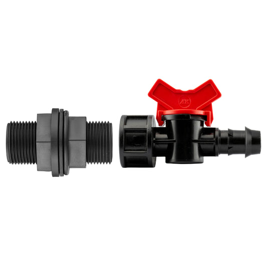 AP Supplies ¾” BSP Water Butt Fitting with 16mm Barb Irrigation Valve