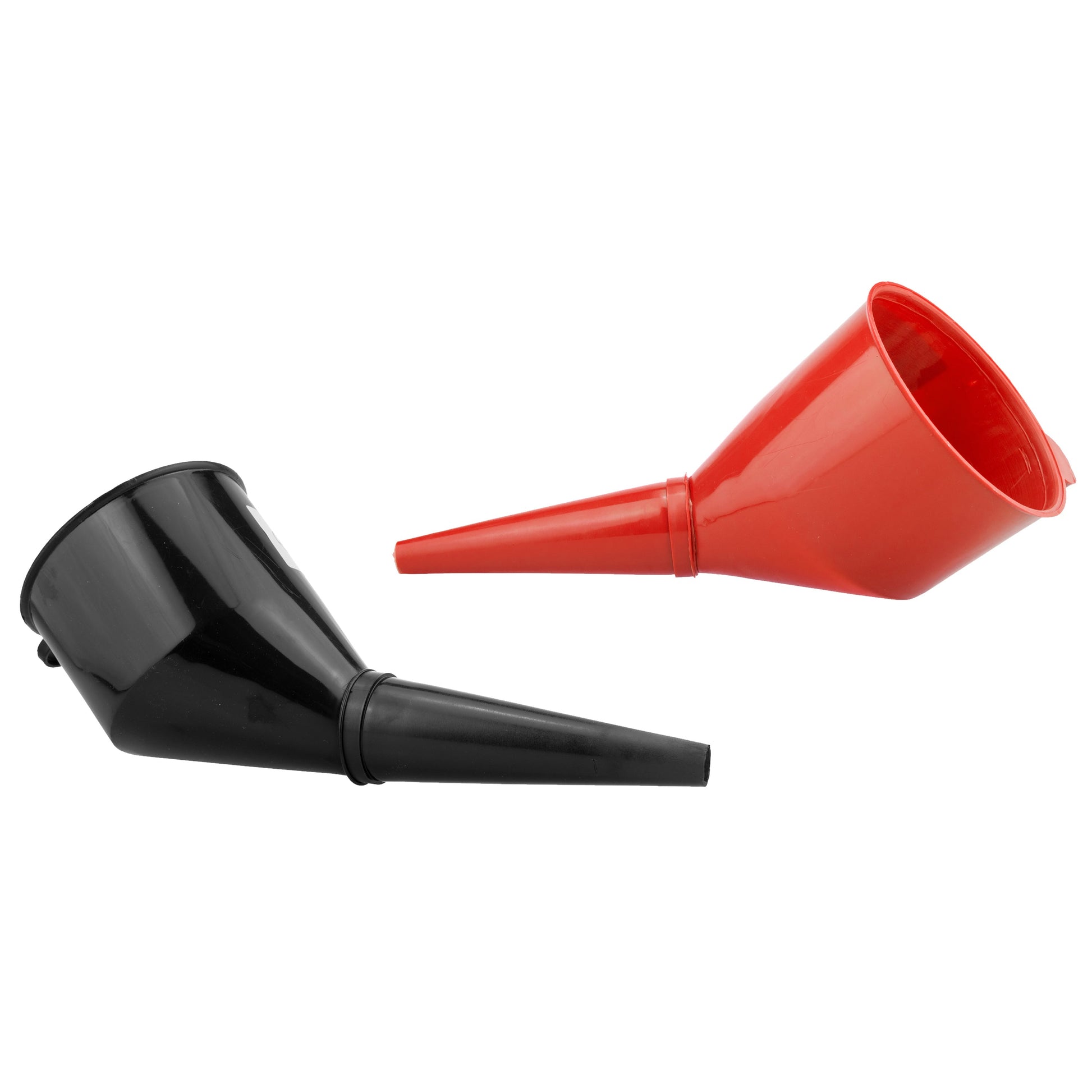 AP Supplies Angled Car Fuel Funnels with Filter (Black & Red)