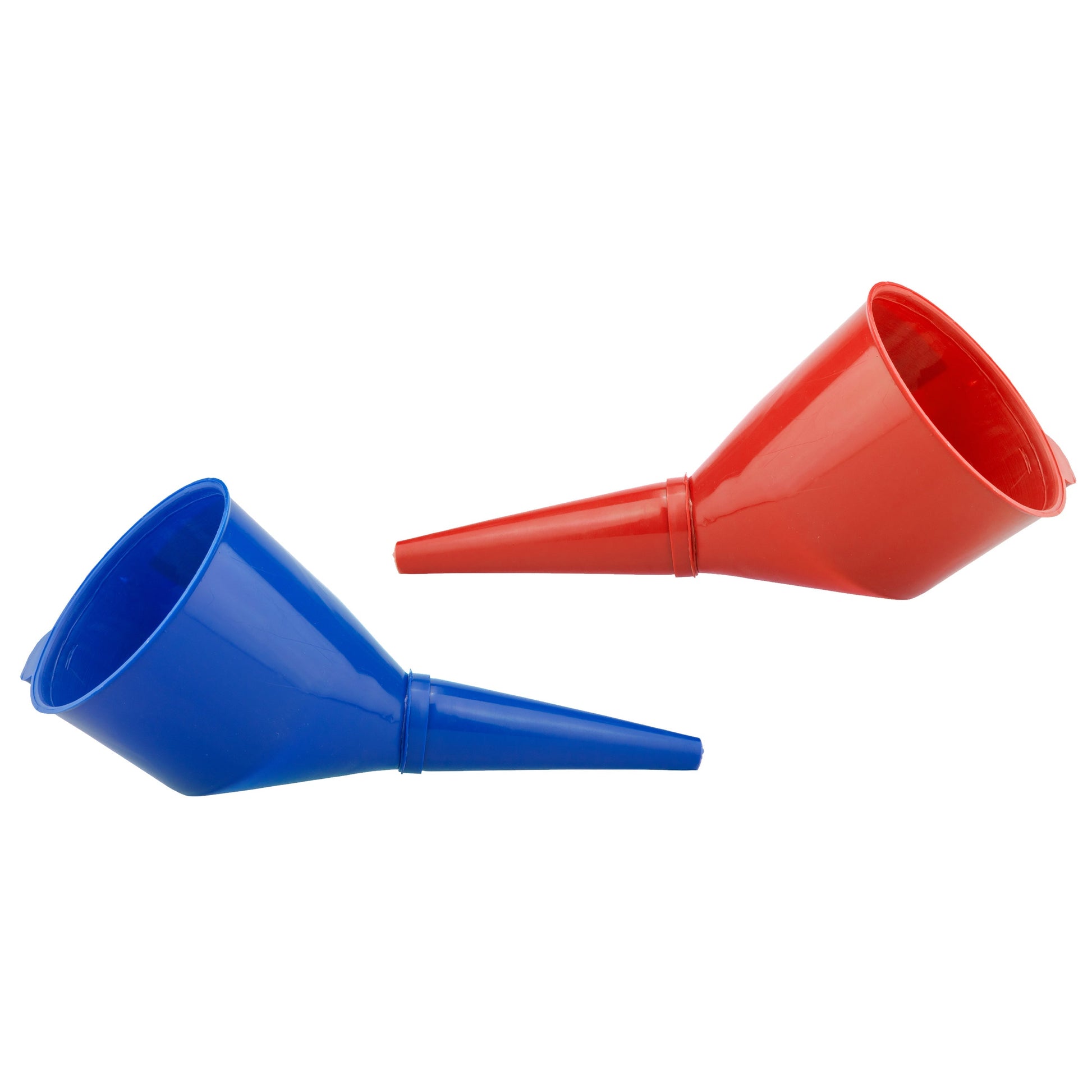 AP Supplies Angled Car Fuel Funnels with Filter (Red & Blue)