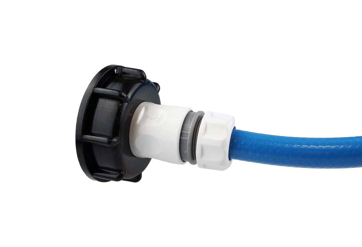 IBC 2 S60X6 Cap with Male Quick Connector and Hose Connector for Water Connector