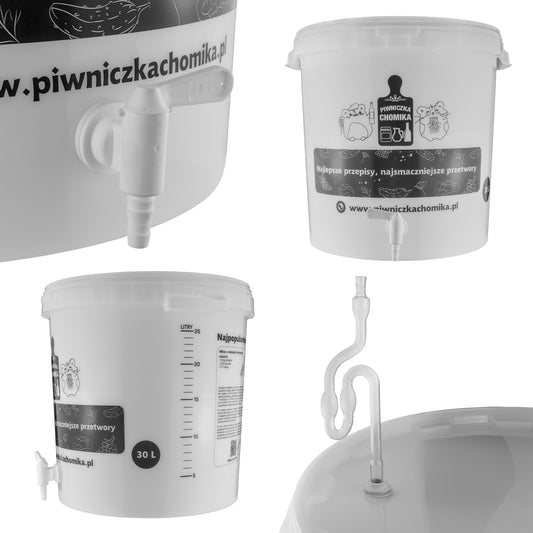 Home Brew Bucket 30L with Tap DIY Workshop Accessory Home and Garden Use
