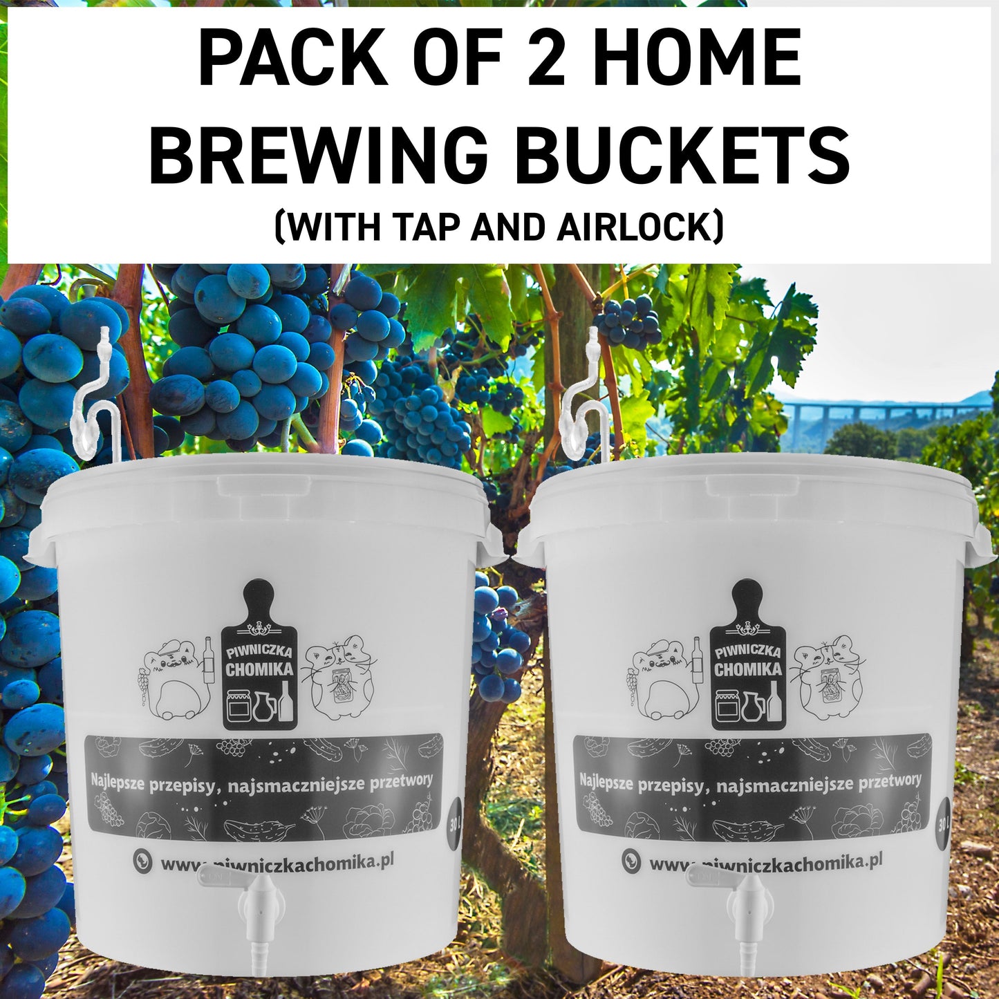 Home Brew Bucket 30L with Tap DIY Workshop Accessory Home and Garden Use