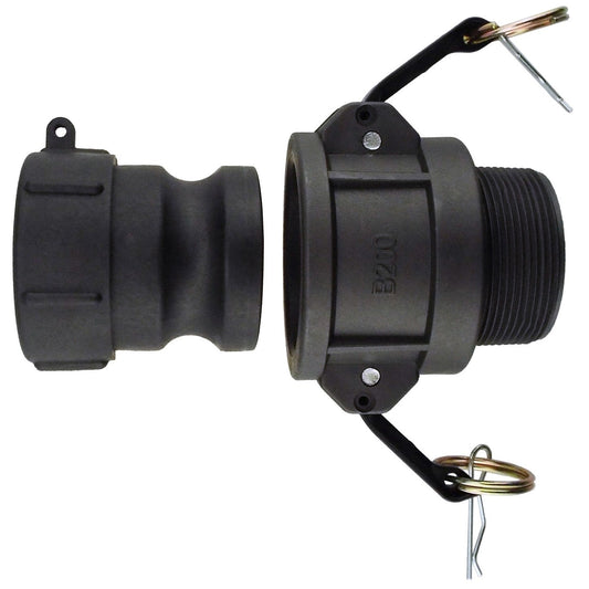 IBC 2 S60X6 - 2 Camlock Fitting with 2 Type B Camlock for DIY Workshop Accessory