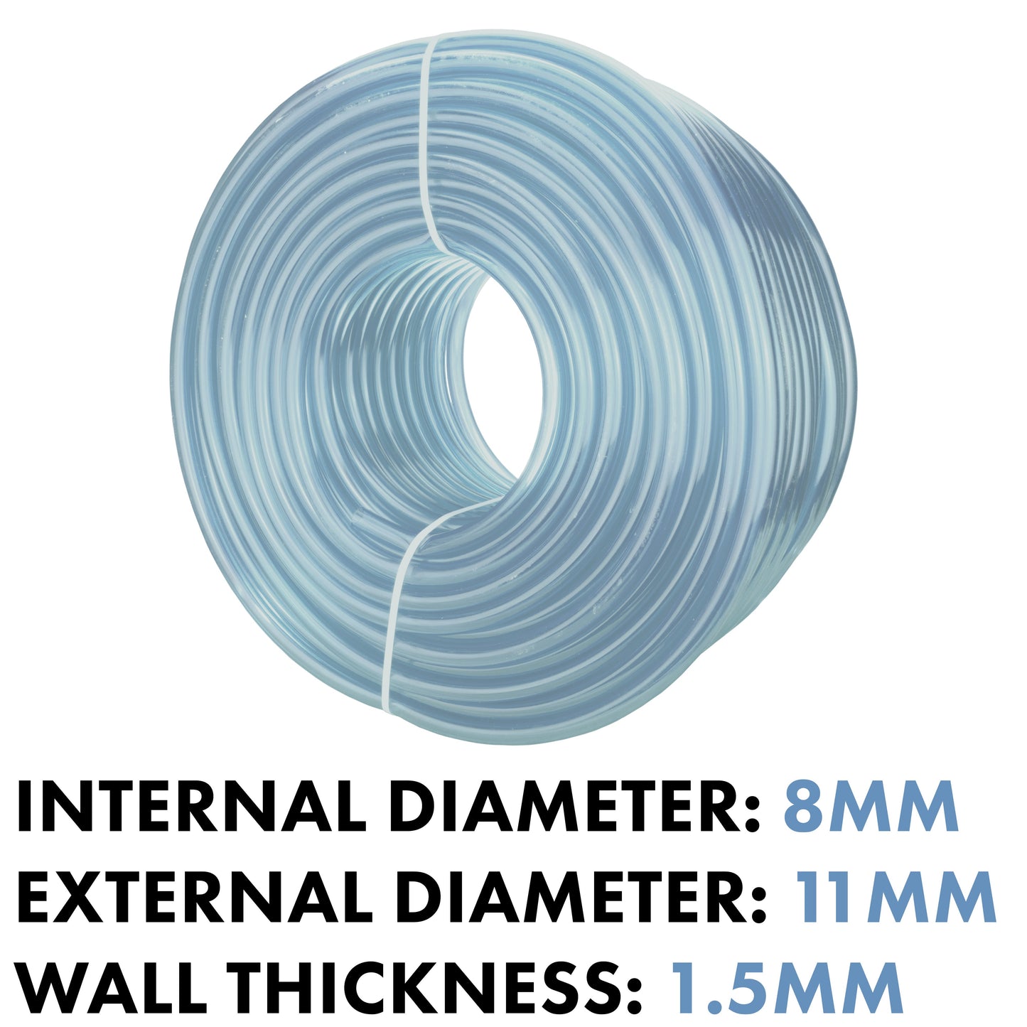 Clear PVC Pipe 8mm*11mm Pipe and Water Fitting Garden Water Connector