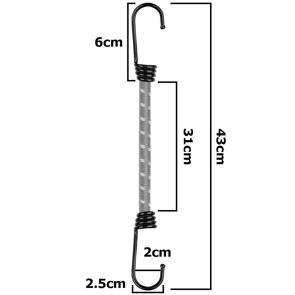 Bungee Cord Hook Metal 40cm DIY Workshop Accessory Waterproof Sheet