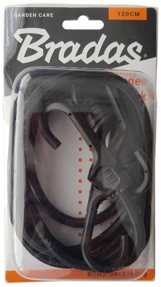 AP Supplies Bungee Cord Hook with PVC-coated Metal Hooks 120cm