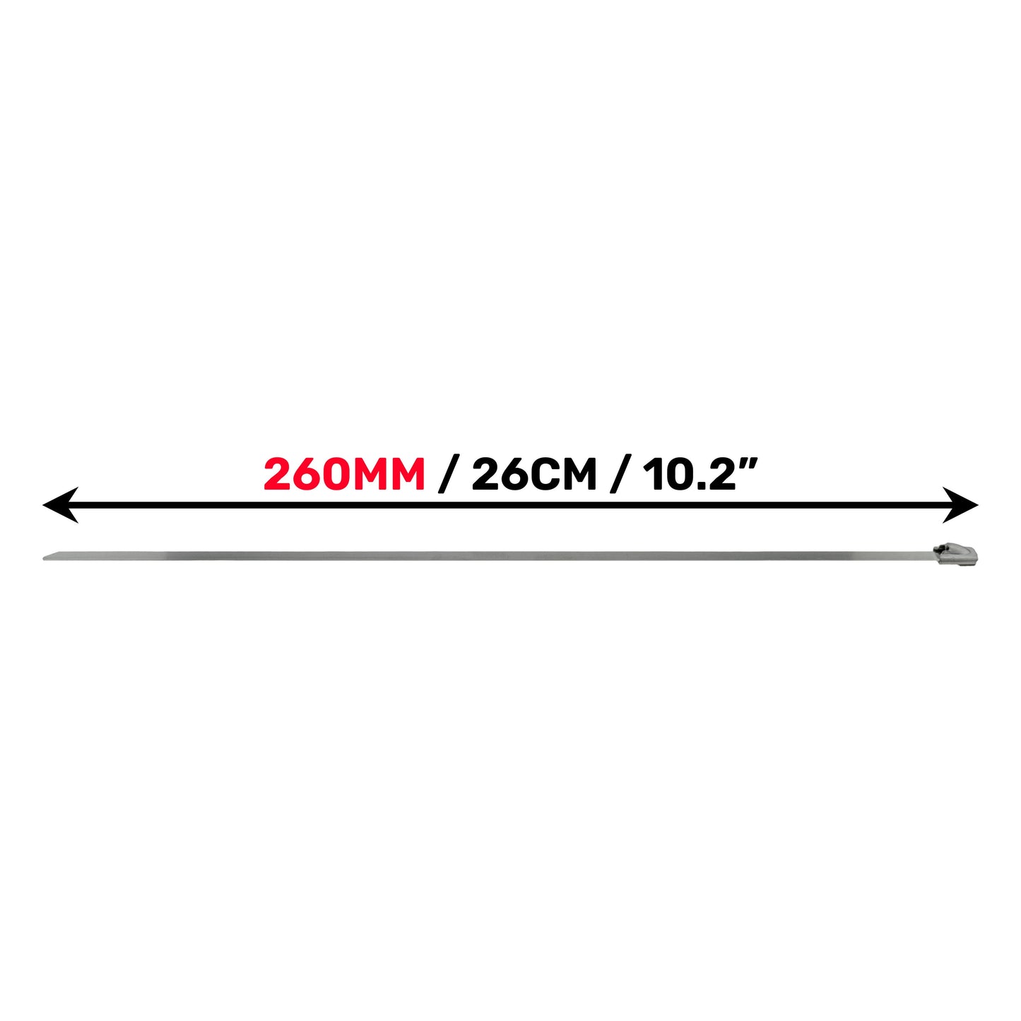 Stainless Steel Cable Ties 4.6mm x 260mm Stainless Steel Fitting Cable Tie Pack