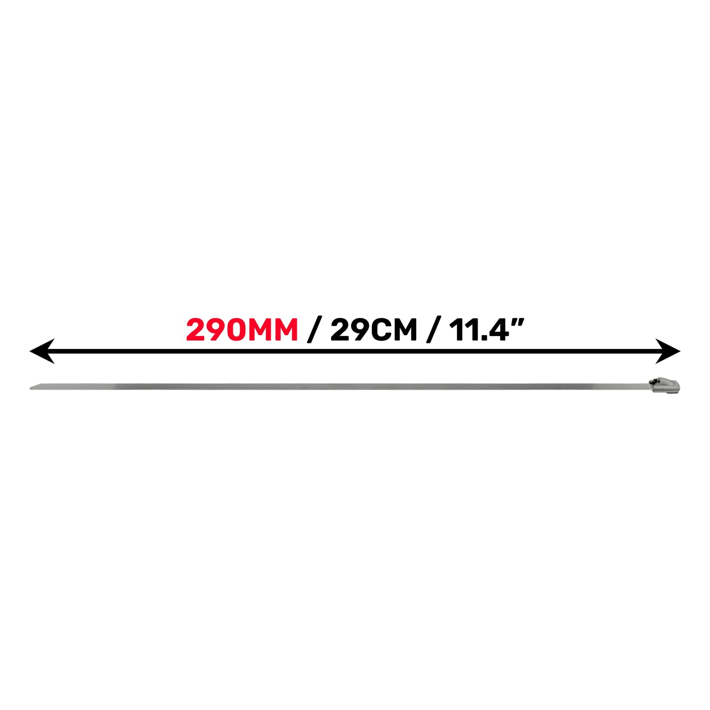 Stainless Steel Cable Ties 4.6mm x 290mm Stainless Steel Fitting Cable Tie Pack