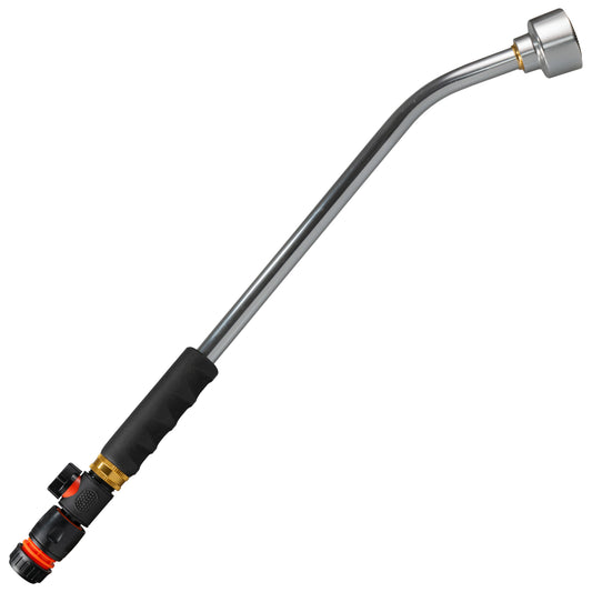 AP Supplies 50cm Garden Watering Lance with Quick Connect Valve (Black) and Hose Connector