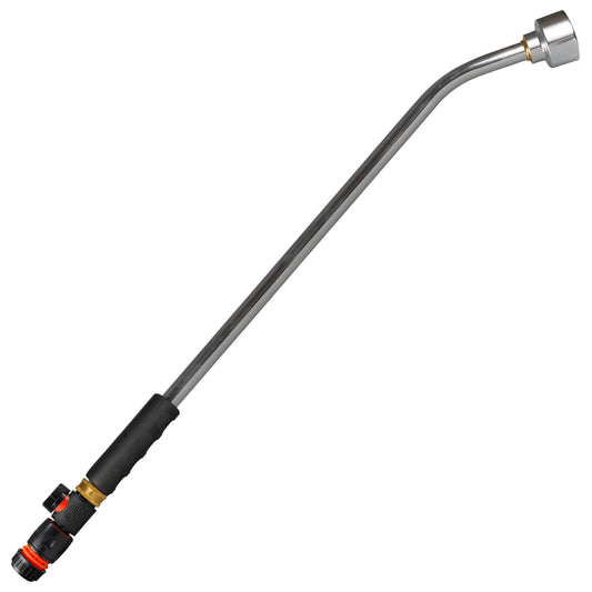 AP Supplies 75cm Garden Watering Lance with Quick Connect Valve (Black) and Hose Connector