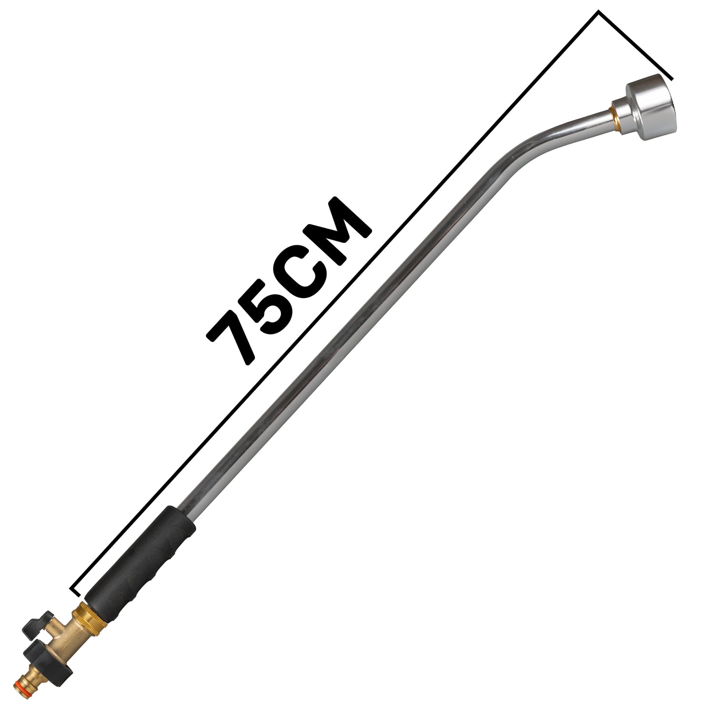 AP Supplies 75cm Garden Watering Lance with Brass Valve and Quick Connect Male