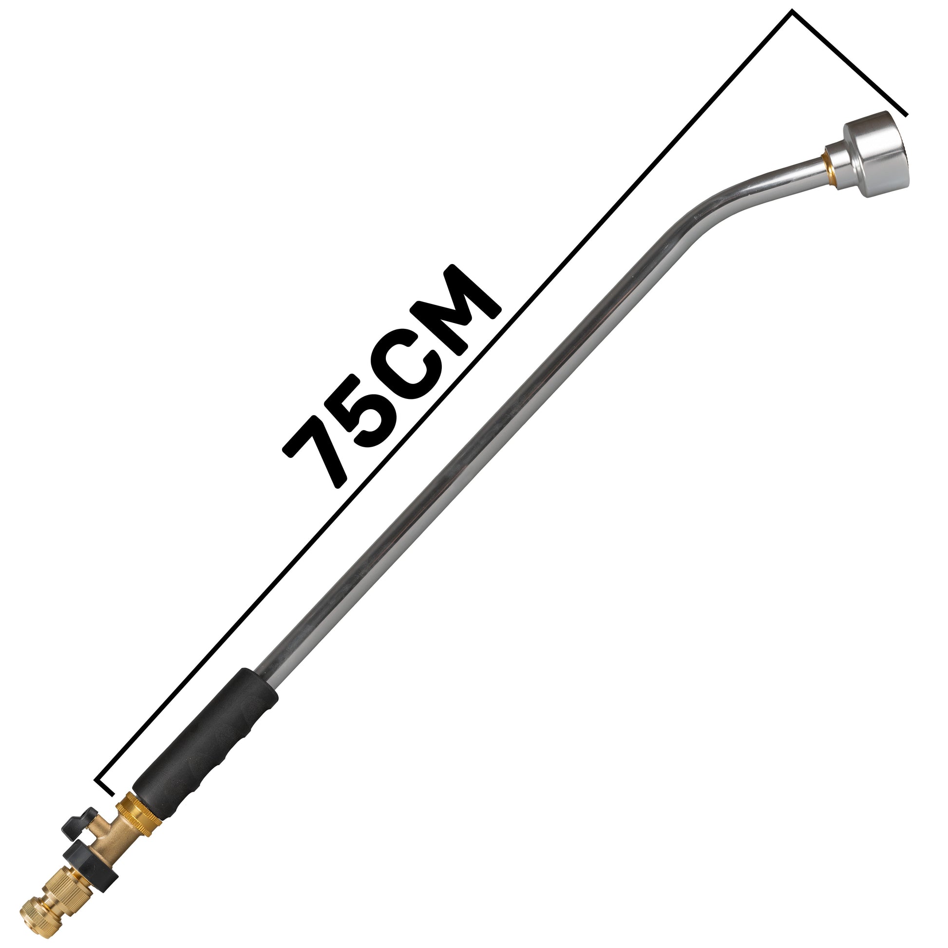 AP Supplies 75cm Garden Watering Lance with Brass Valve and Quick Connect Hose Connector