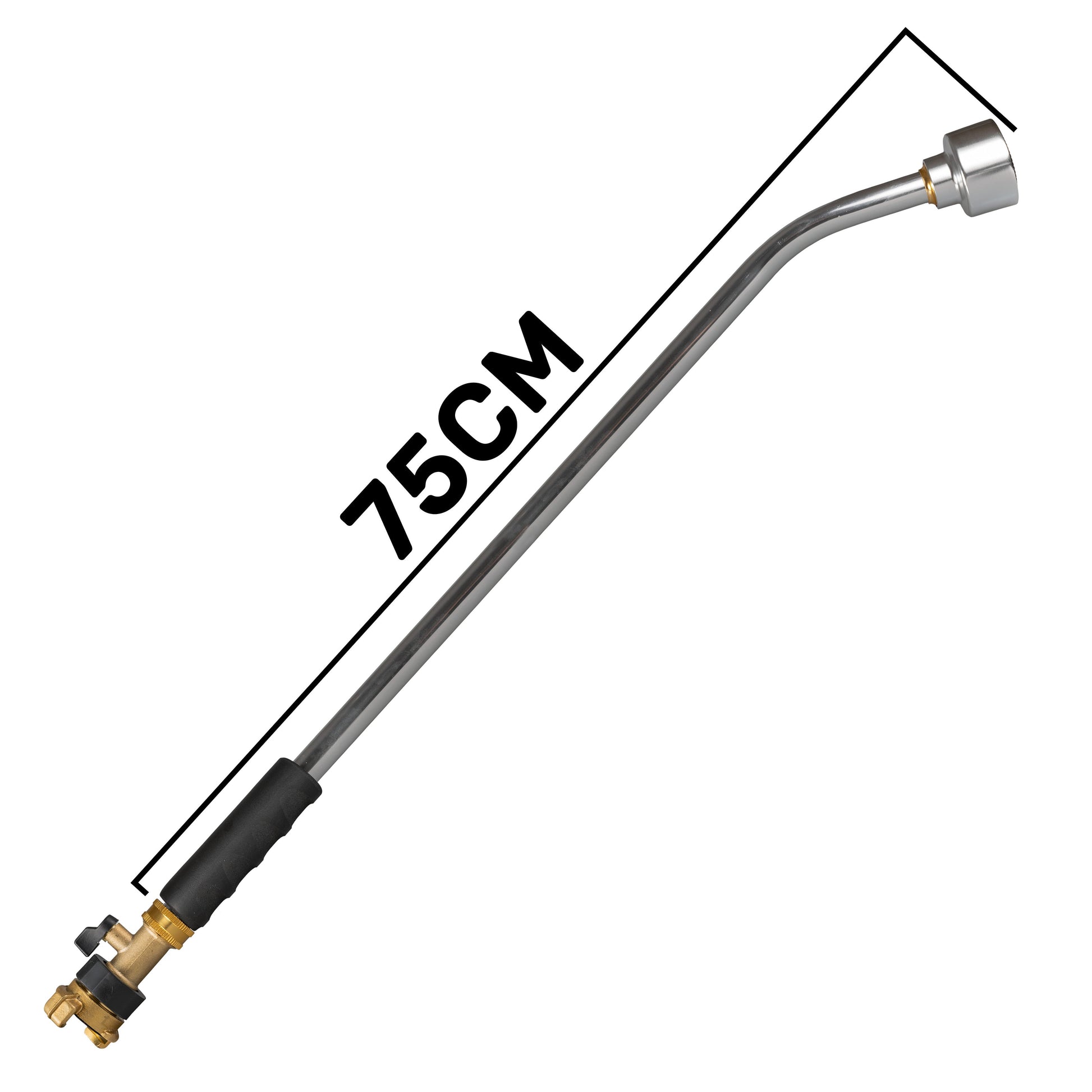AP Supplies 75cm Garden Watering Lance with Brass Valve and Geka Type Fitting