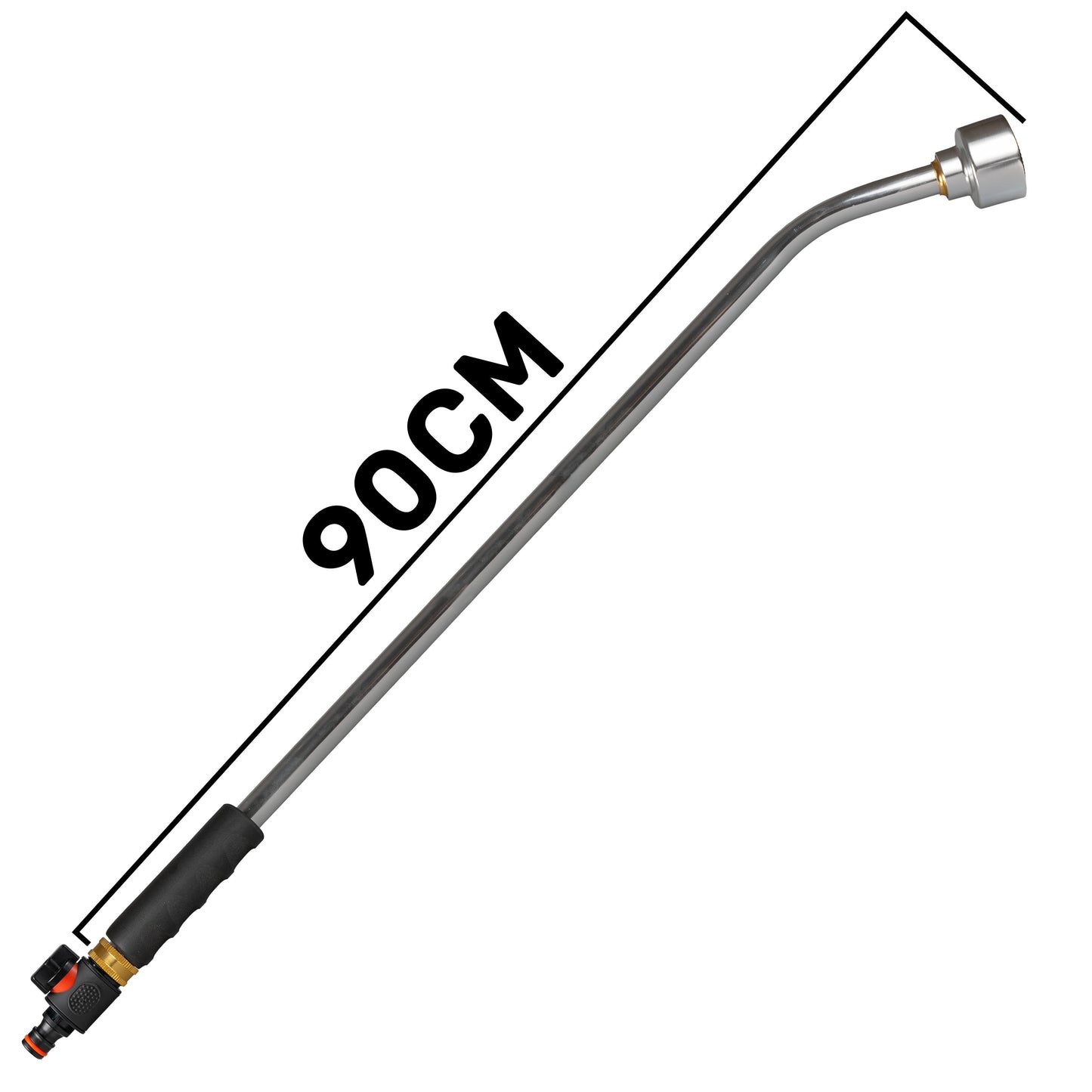 AP Supplies 90cm Garden Watering Lance with Quick Connect Valve (Black)