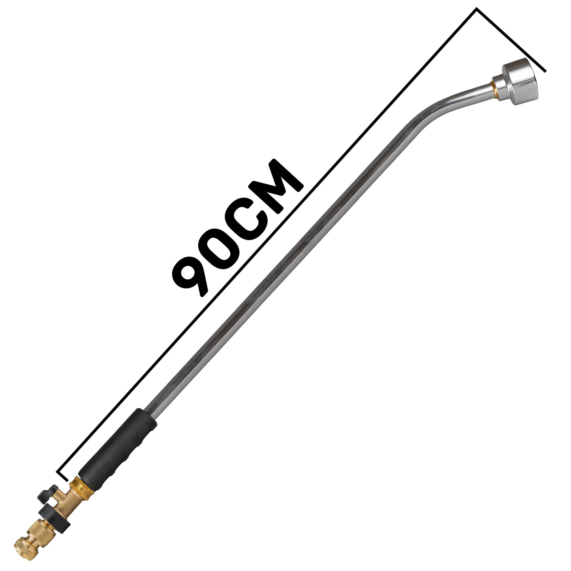 AP Supplies 90cm Garden Watering Lance with Brass Valve and Quick Connect Hose Connector