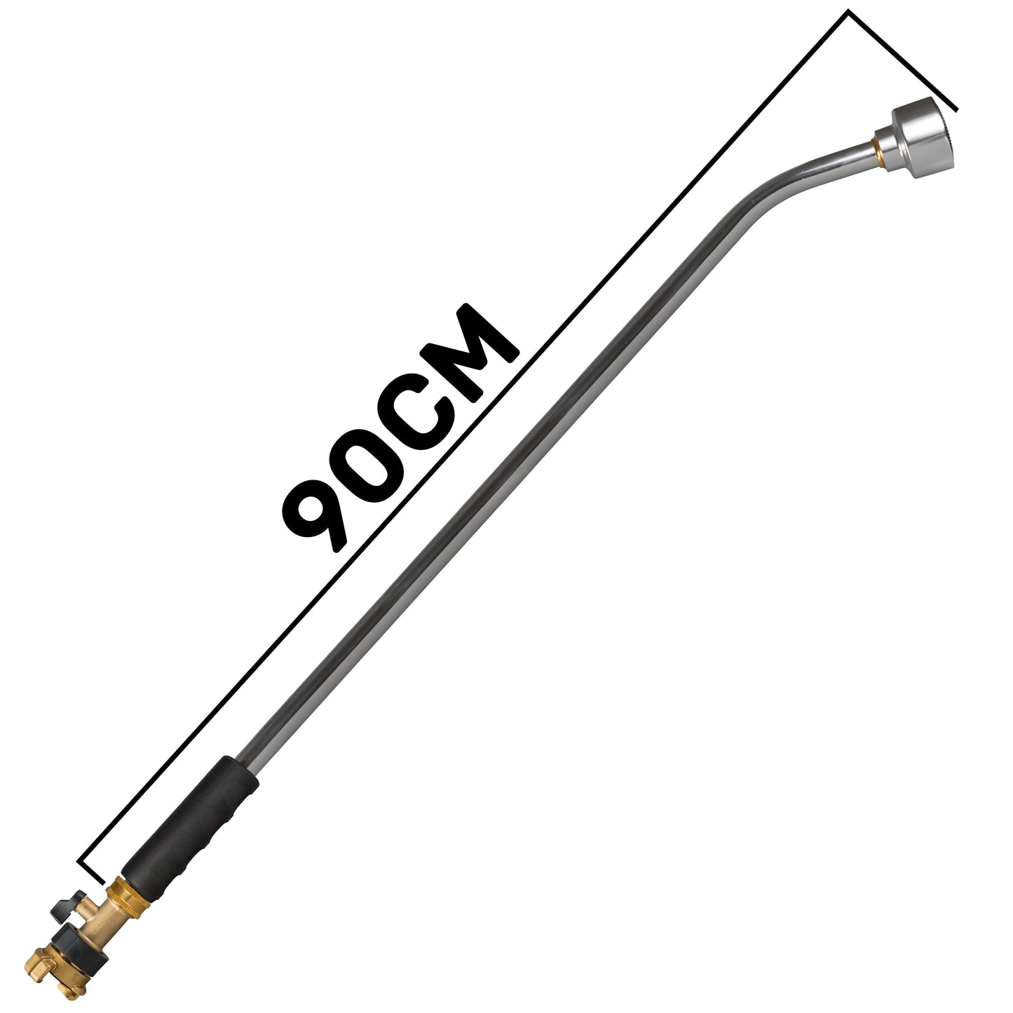 AP Supplies 90cm Garden Watering Lance with Brass Valve and Geka Type Fitting