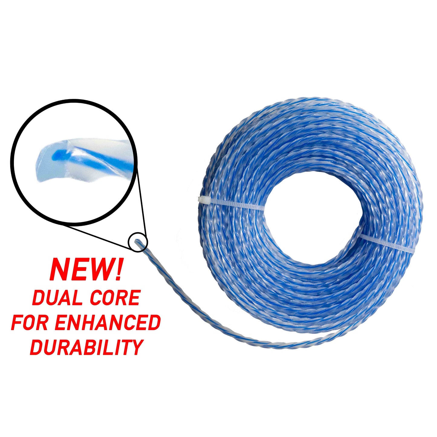 Strimmer Line Dual Blue Twist 1.6mm x 15m DIY Tool Accessory Home and Garden Use