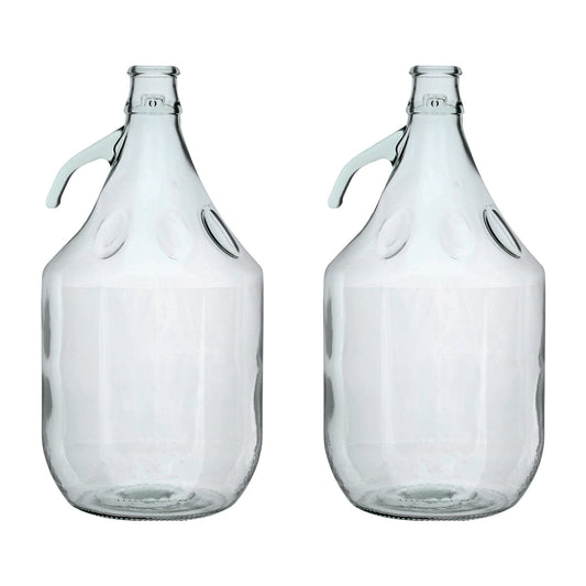 Glass Demijohn 5L 2 Pack Plain DIY Tool Accessory Home and Garden Use