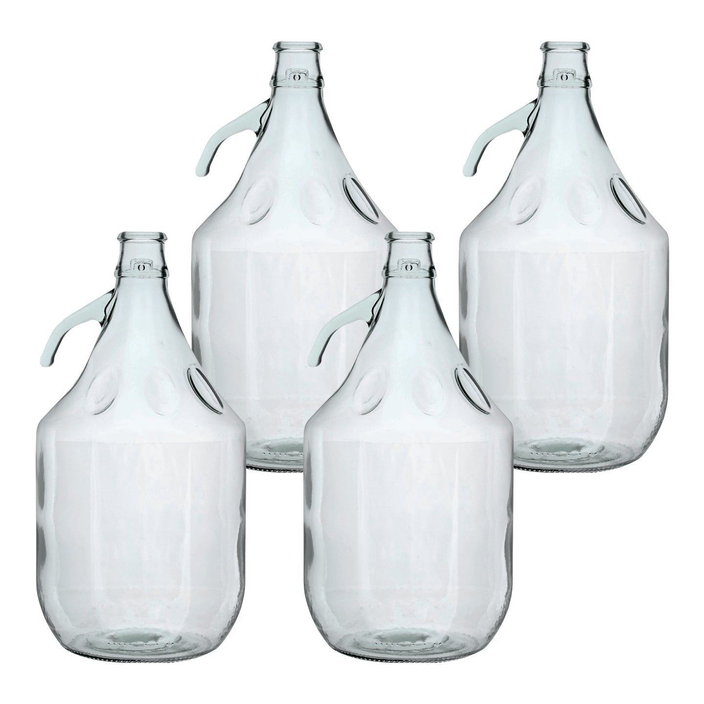 Glass Demijohn 5L 4 Pack Plain DIY Tool Accessory Home and Garden Use