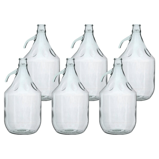 Glass Demijohn 5L 6 Pack Plain DIY Tool Accessory Home and Garden Use