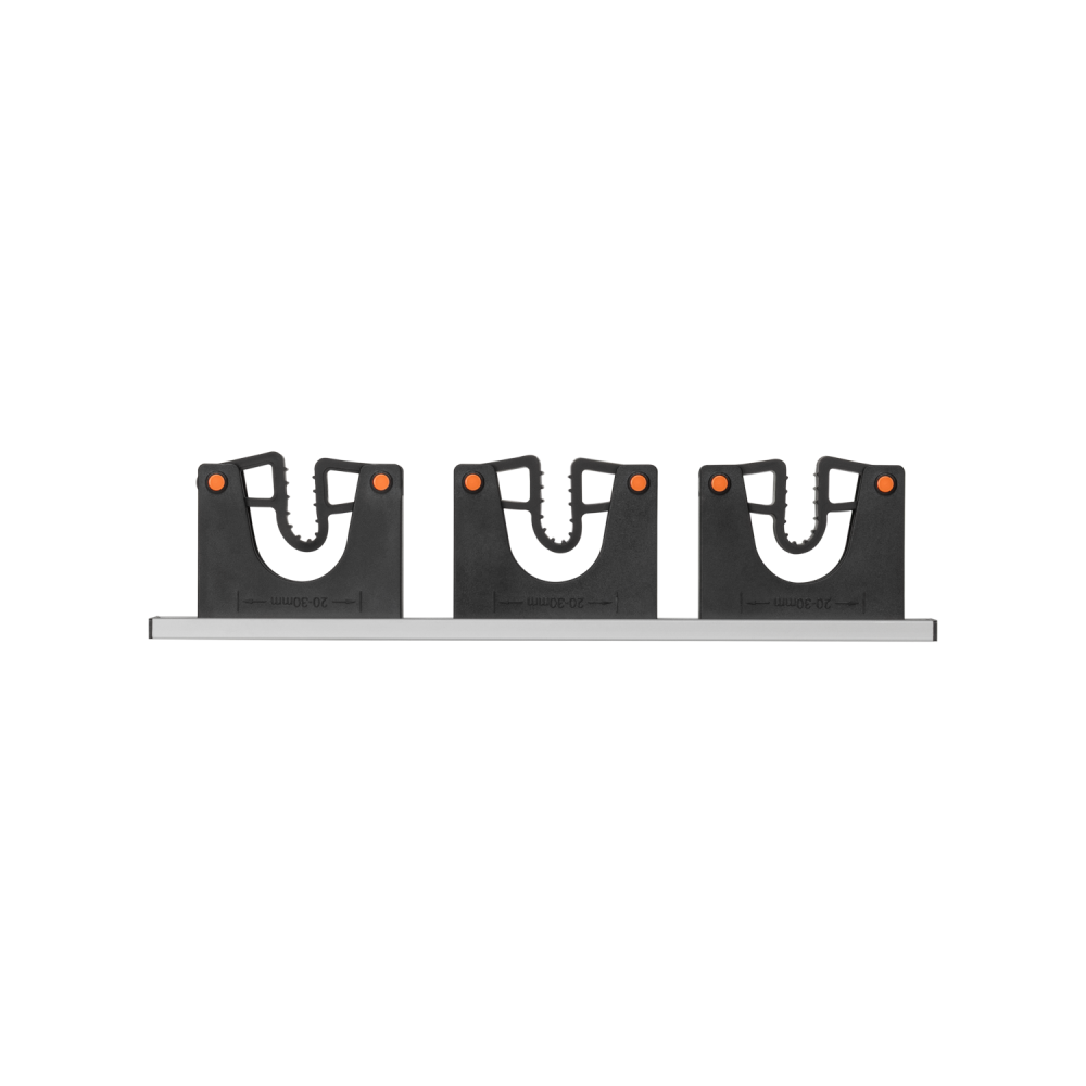 AP Supplies Wall Mount Tool Holder Rail - Gripper Design (3 Handles)