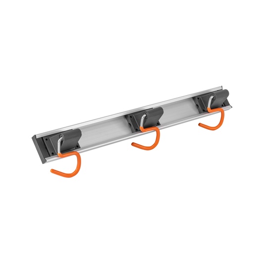 AP Supplies Wall Mount Tool Rack Rail with 3 x S Hanging Hooks