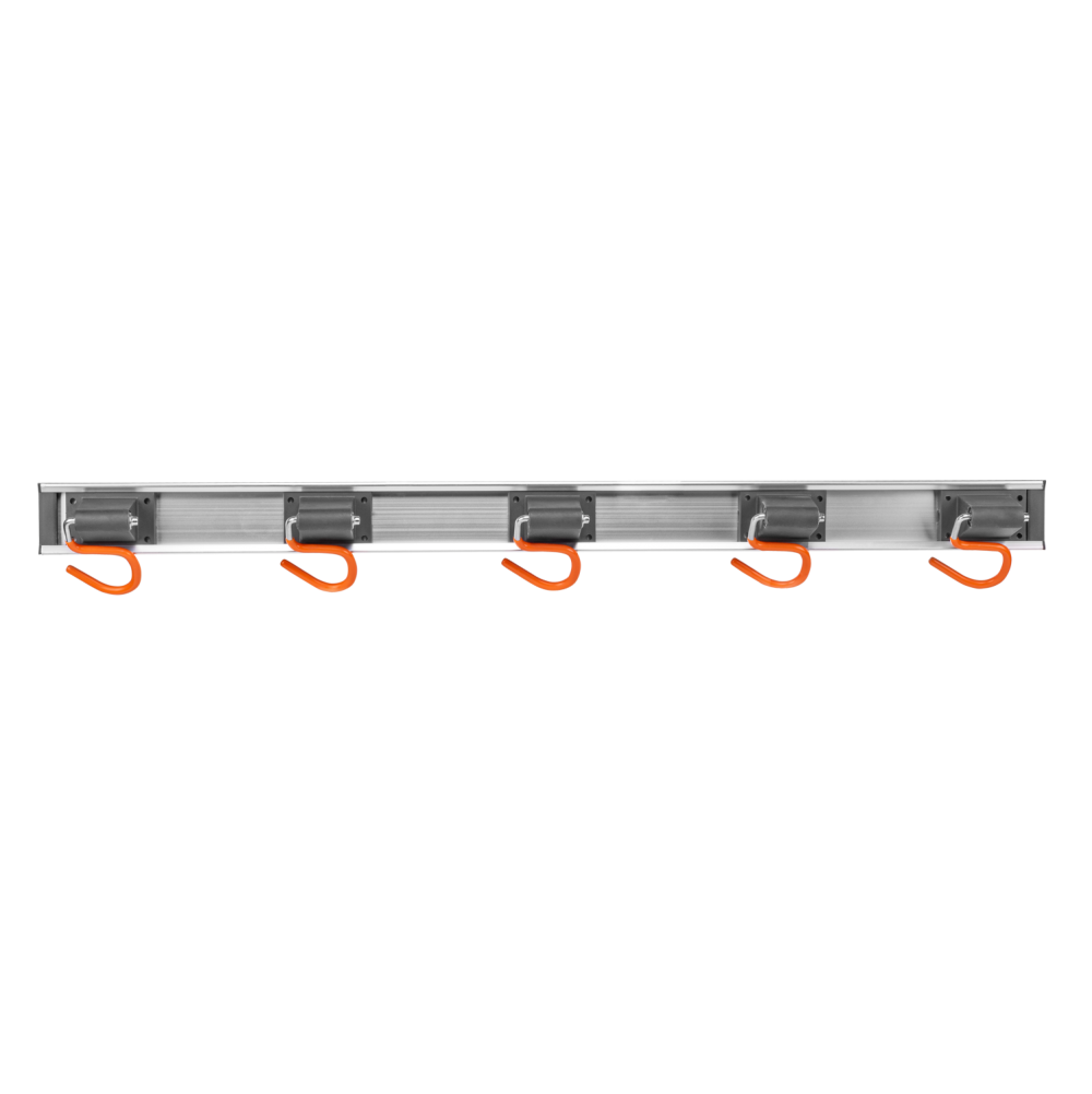 AP Supplies Wall Mount Tool Rack Rail with 5 x S Hanging Hooks