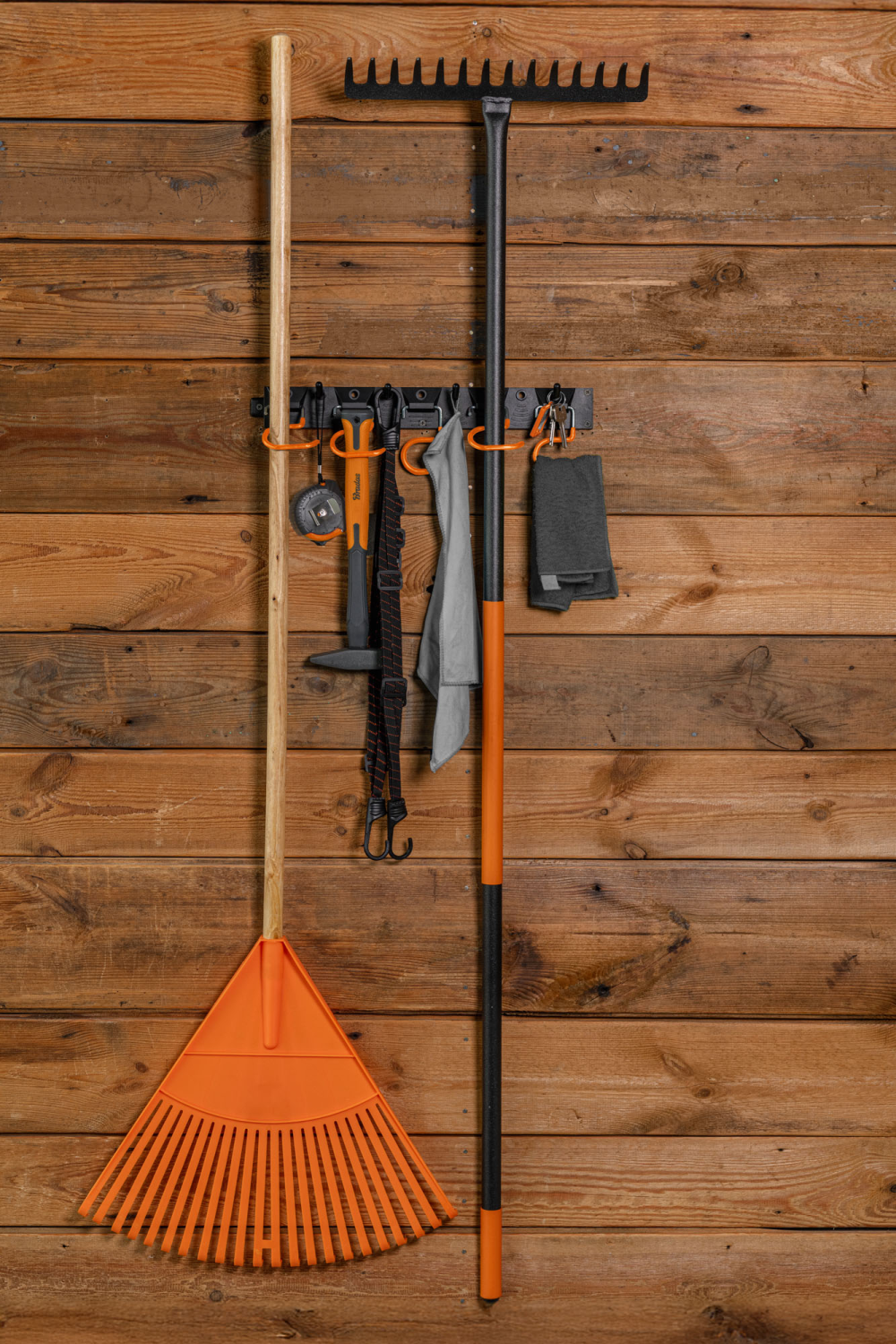 AP Supplies Tool Rail with Adjustable Peg Hooks and S Hanging Hooks