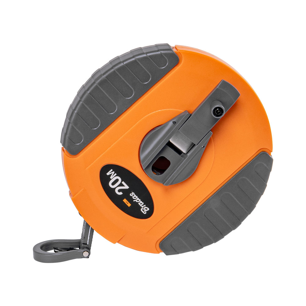 AP Supplies Fibreglass Coiled Tape Measure 13mm Wide Black/Orange (20m-50m) - 50 metres