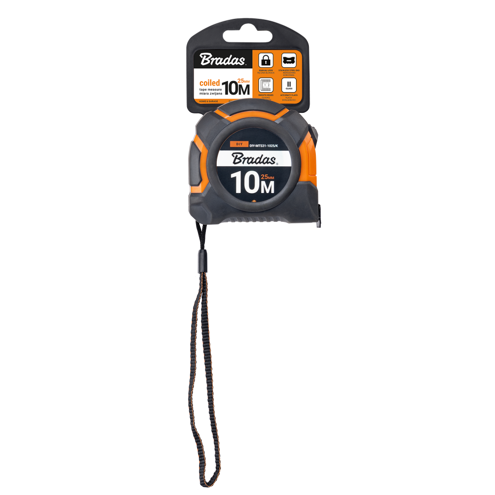 AP Supplies Snap Tape Measure 25mm Wide with Belt Clip (5m-10m)