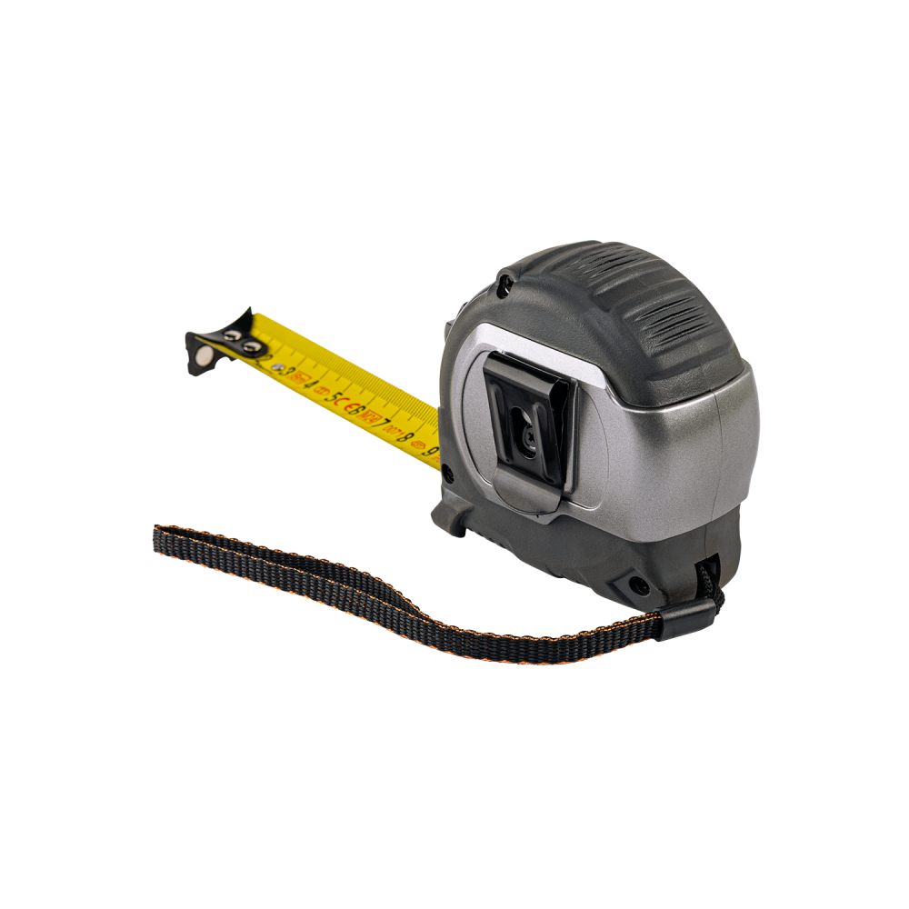 AP Supplies COAL Tape Measure 25mm Wide with Magnetic Tip and Belt Clip (5m-8m)