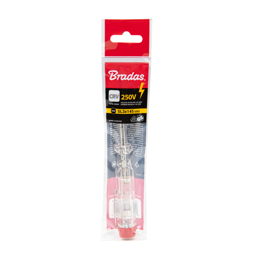 AP Supplies Screwdriver Current Tester Flat SL3/145mm 250V