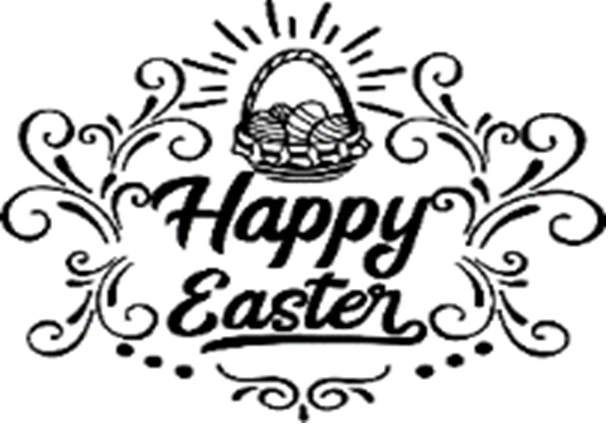 Doormat 60cm x 40cm - 'Happy Easter' - Absorbent Coir Mat for Indoor Outdoor