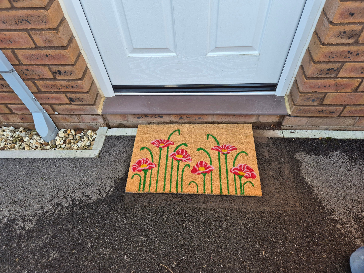 Doormat 60cm x 40cm - Poppy - Absorbent Coir Mat for Indoor Outdoor