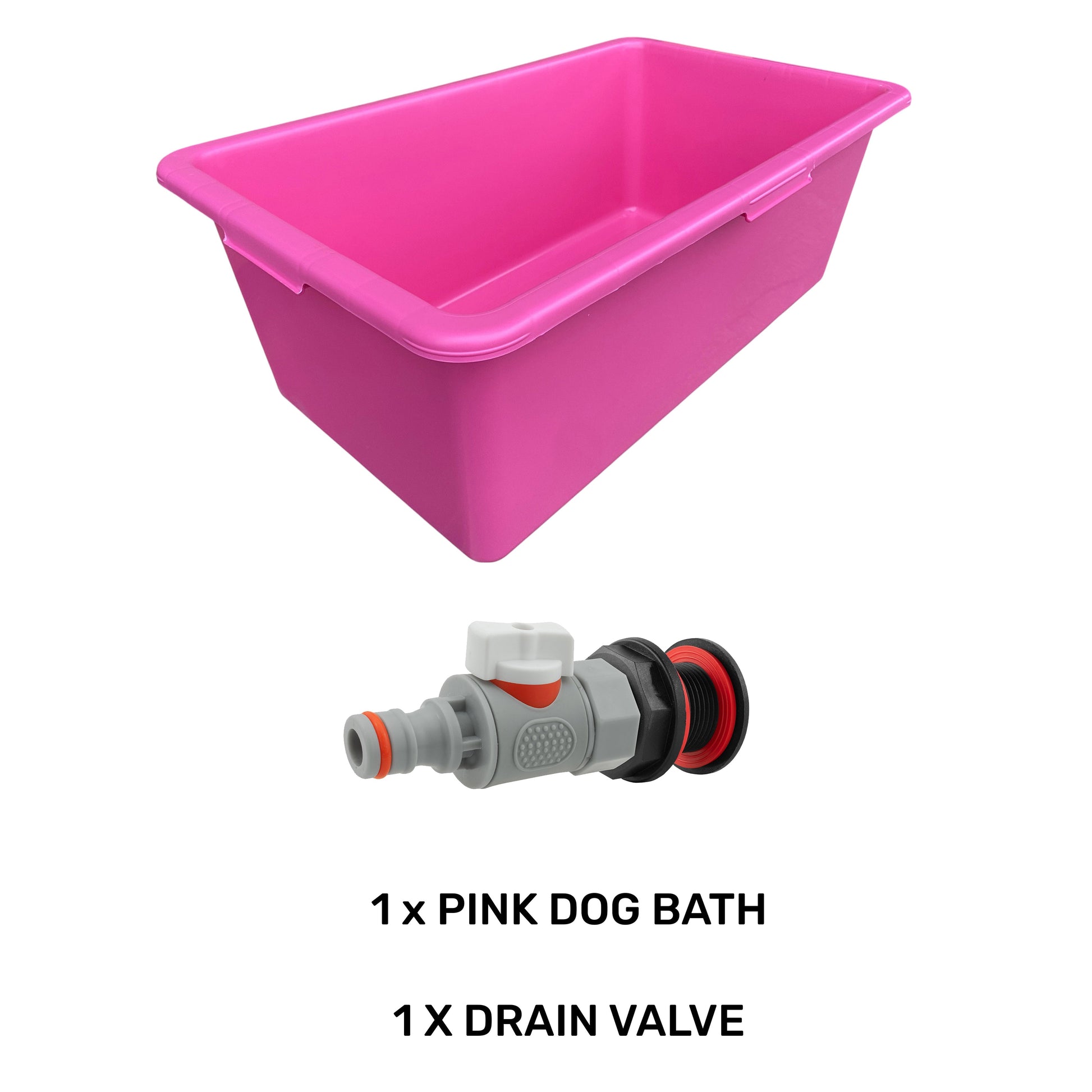 AP Supplies Pink Dog Bath with Drain Valve (WL)
