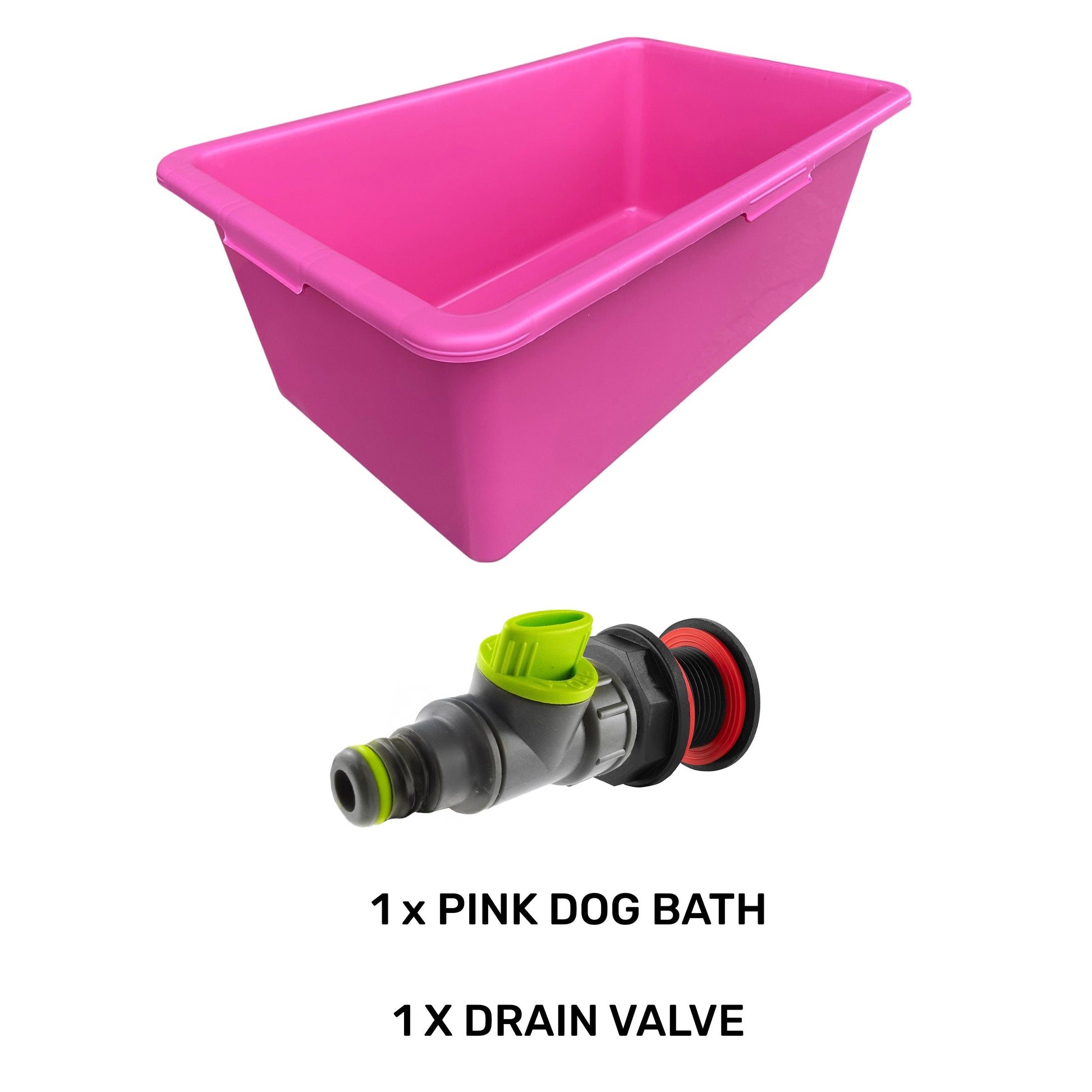 AP Supplies Pink Dog Bath with Drain Valve (Lime)