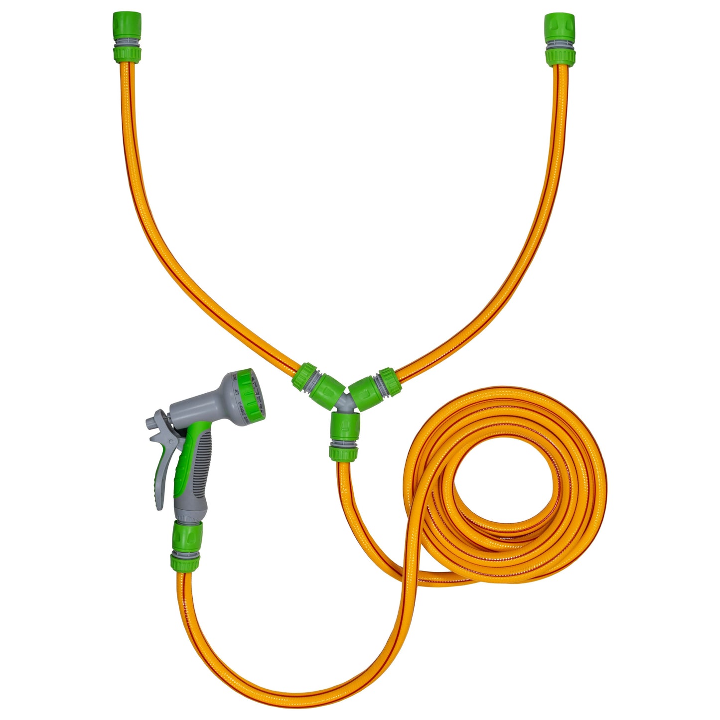 Dog Shower Mix Hot Cold Water Yellow Lime Garden Hose Pipe Garden Irrigation Kit