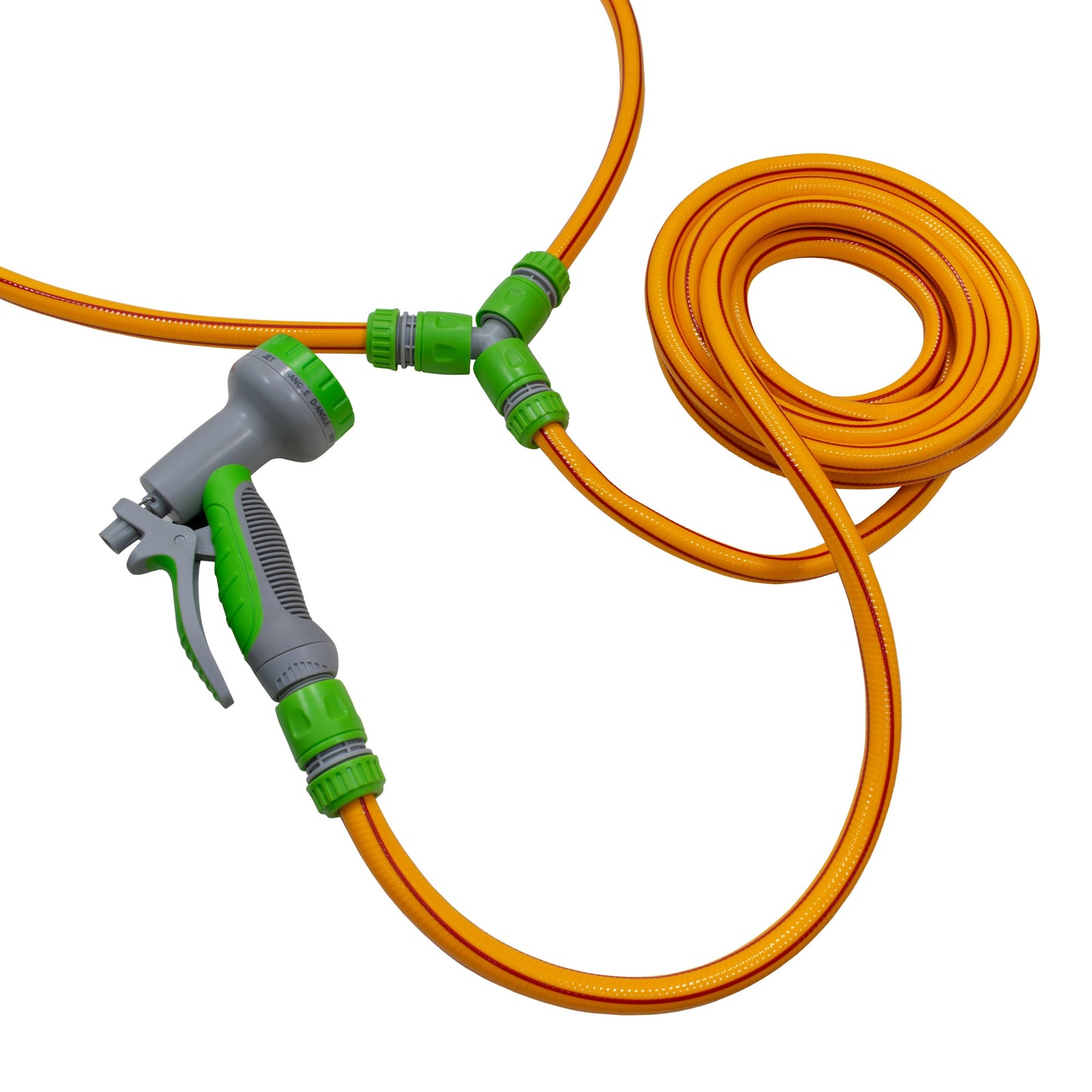 Dog Shower Mix Hot Cold Water Yellow Lime Garden Hose Pipe Garden Irrigation Kit