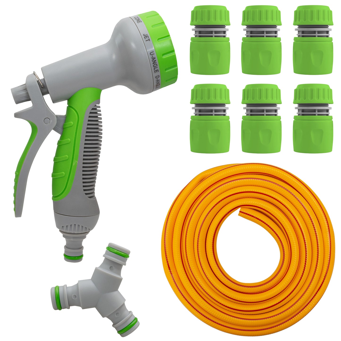 Dog Shower Mix Hot Cold Water Yellow Lime Garden Hose Pipe Garden Irrigation Kit