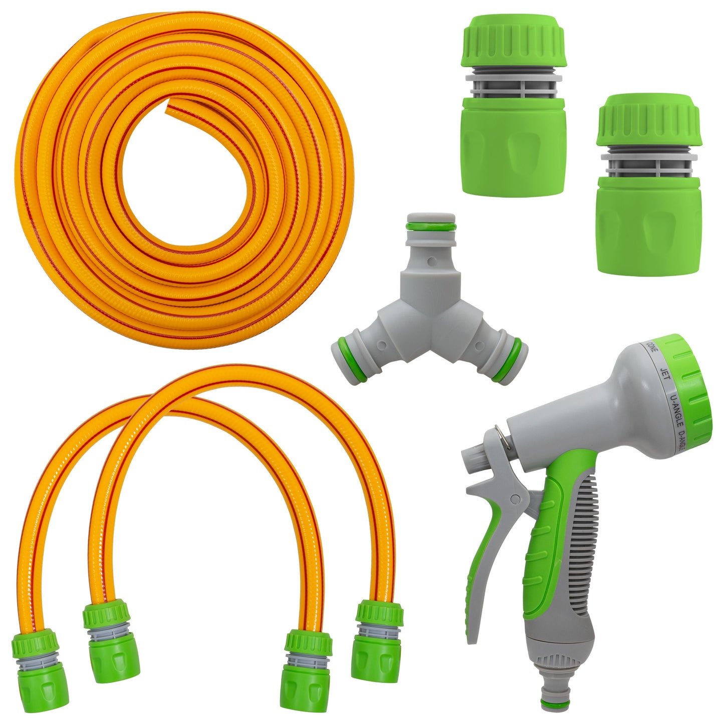 Dog Shower Mix Hot Cold Water Yellow Lime Garden Hose Pipe Garden Irrigation Kit