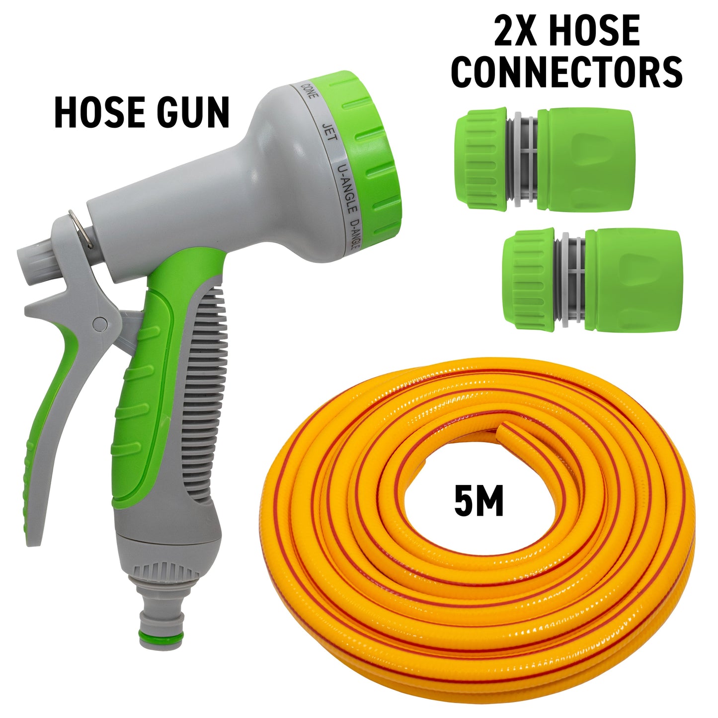 Dog Shower Kit Cold Water Yellow Lime Multi Function Sprayer Pet and Pond Supply