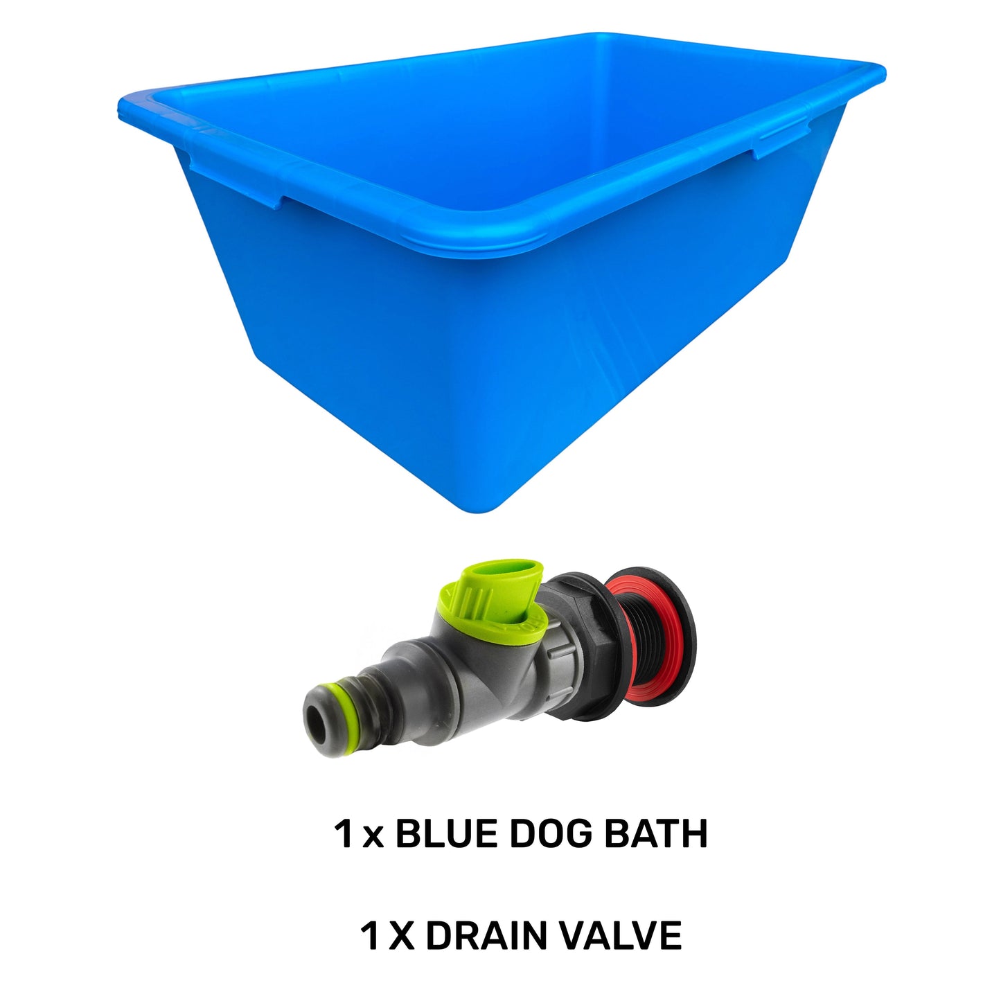 AP Supplies Blue Dog Bath with Drain Valve (Lime)