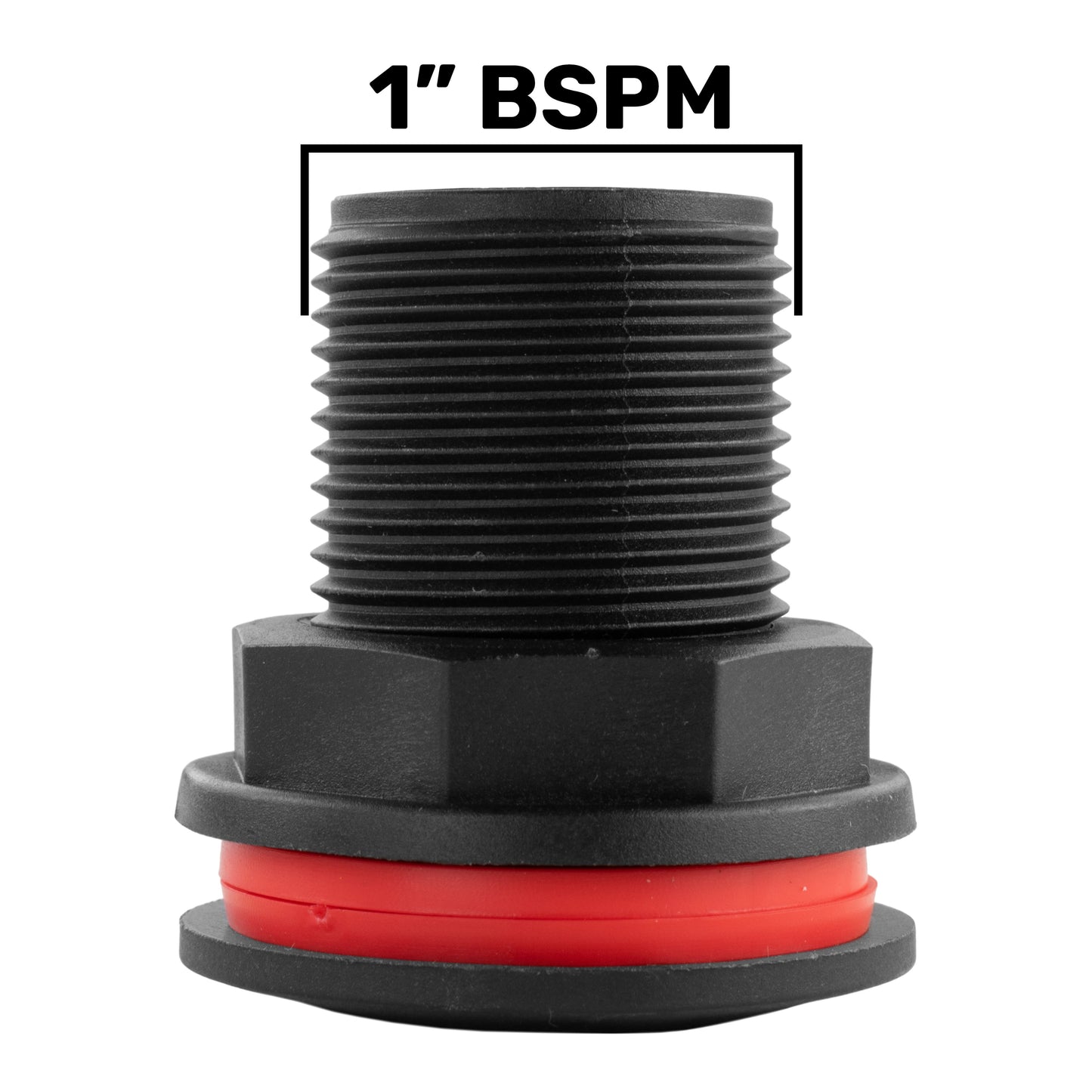 Bulkhead Drain Plug 1in BSP with Male Outlet Garden Hose Pipe Hose Connector Set