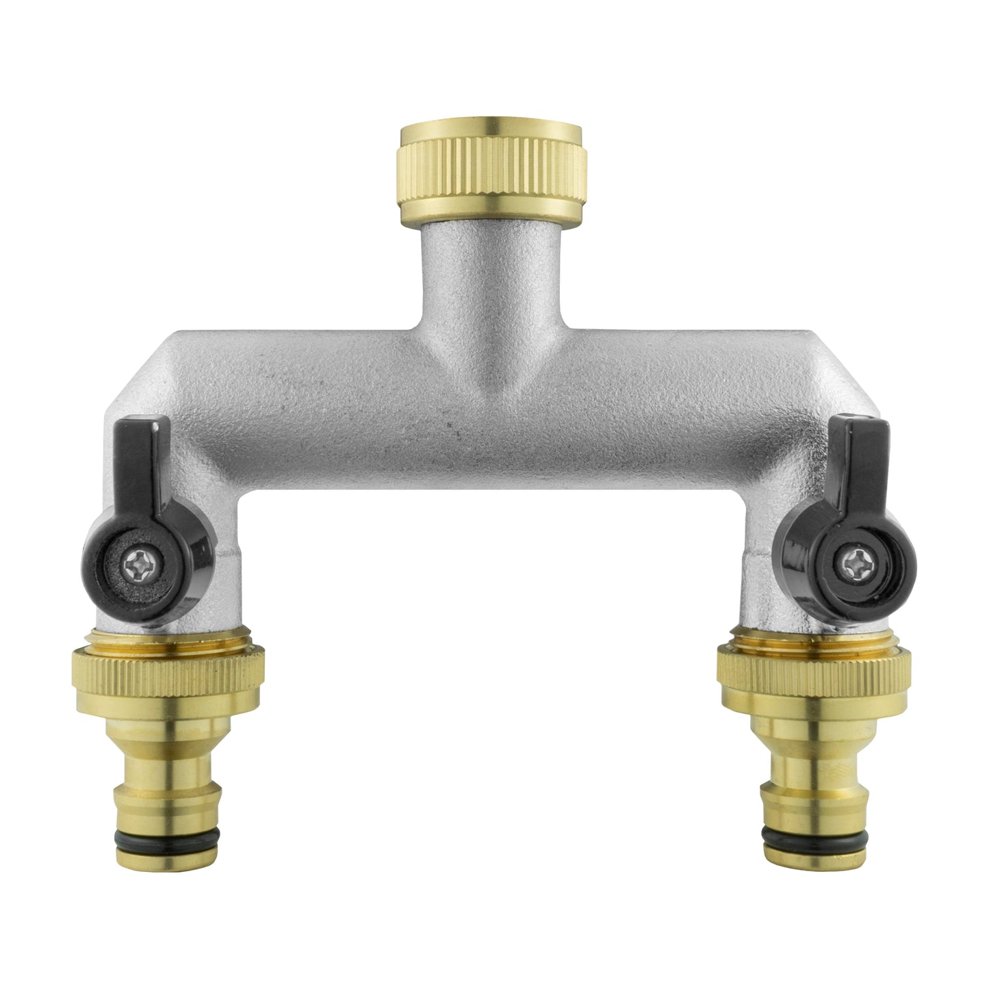 Wall Flange Kit 20mm MDPE - Double Tap with Triple Outlet for Hose Connector Set