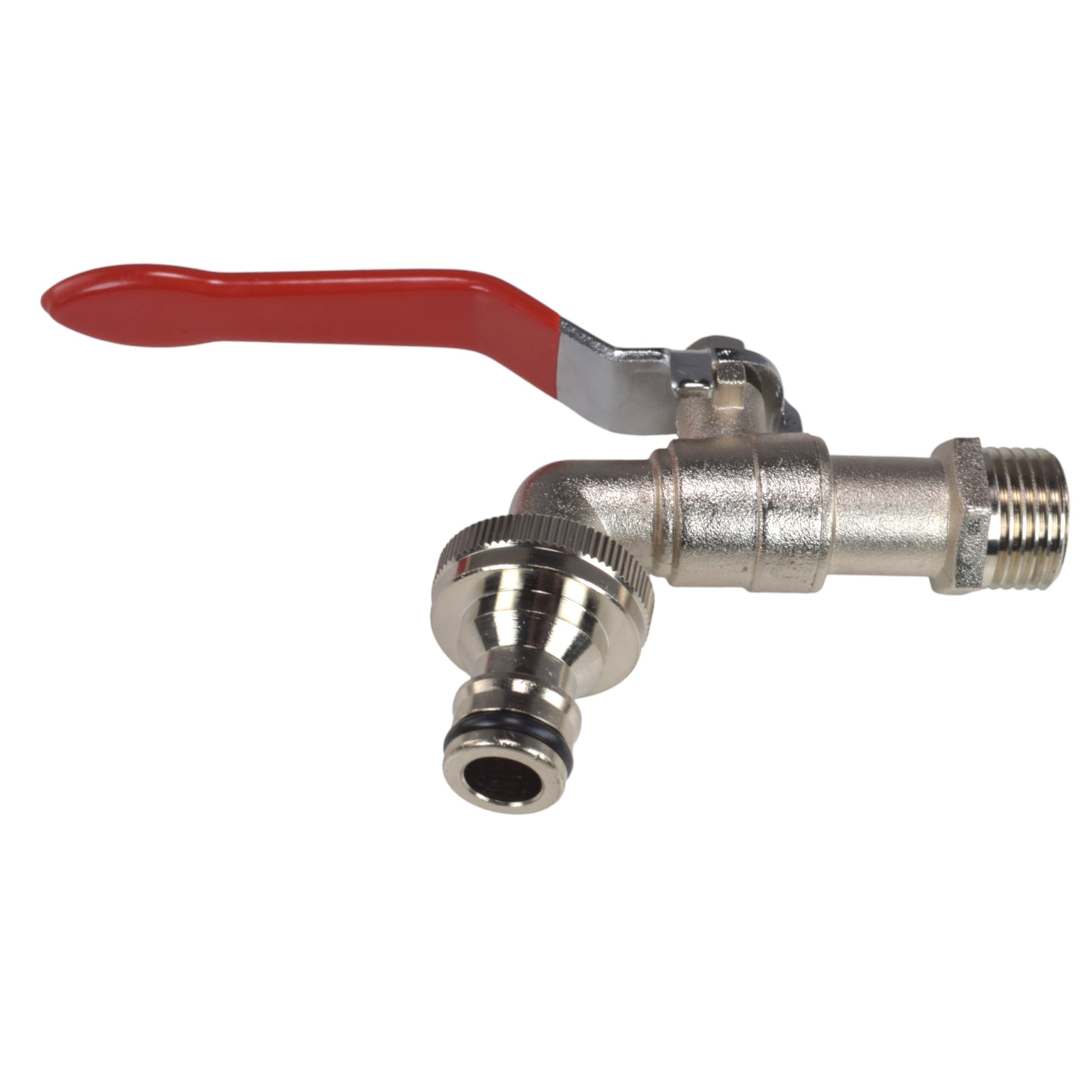 AP Supplies Lever Tap Kit with Barb/Quick Connect Outlet, 1/2" and 3/4" BSP Thread Inlet